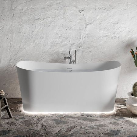NOVELLINI SHIP Ванна отдельностоящая 1600х700х620 мм., с донным клапаном click-clack, NOVOTECH, цвет белый матовый, артикул SHI116070-U
