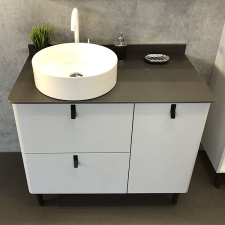 Тумба с раковиной Comforty Сорренто 90Н 00-00000821 Светло-серая