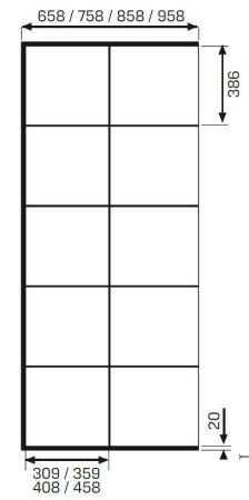 Душевое ограждение NEW TRENDY AVEXA BLACK 70x200 EXK-2020 (черный), артикул EXK-2020