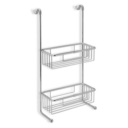 Colombo Complementi Полочка-решетка двойная для душа, цвет: хром, артикул B9635.CR