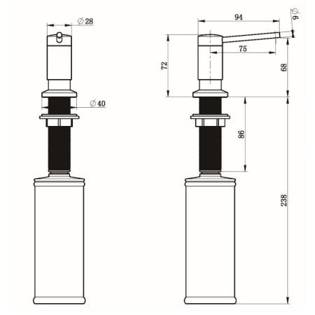 Дозатор для жидкого мыла Grandex Aqua Joy 900026, сатин