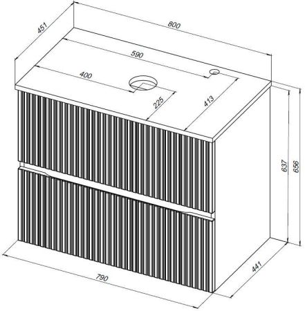 Тумба под раковину Aquanet Джейн 80 мисти грин, артикул 00313318