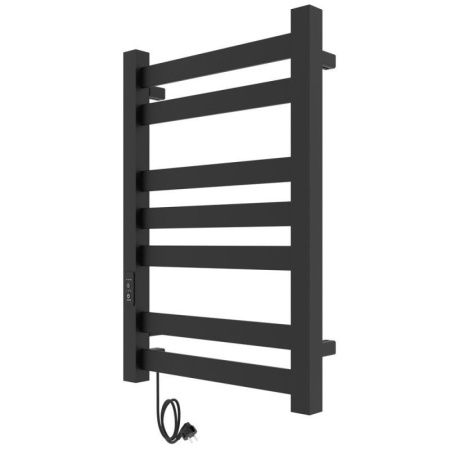 Полотенцесушитель электро "Гефест ЧКЧ П7 500х800", черный муар, левый