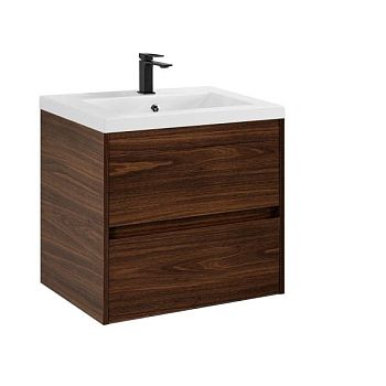 FAMILY-M База под раковину подвесная с двумя выкатными ящиками, Bourbon Oak 580x480x550, Family-M-580-2C-SO-BO