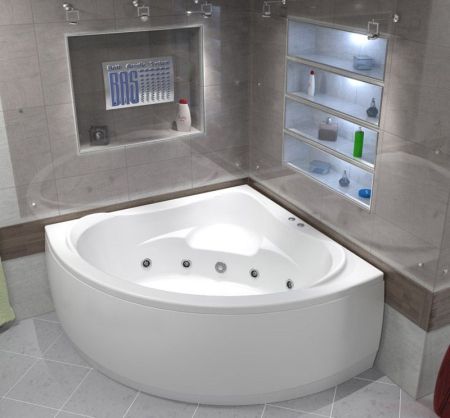 Акриловая ванна Bas Мега 160x160 без гидромассажа