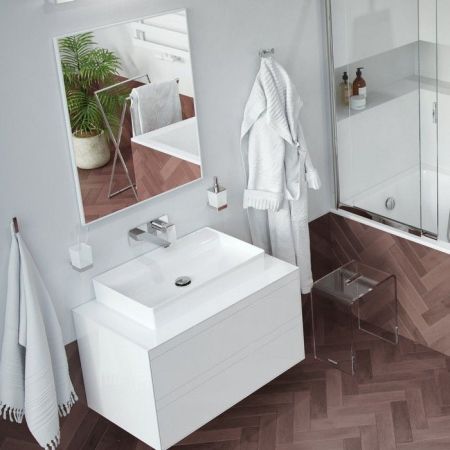 Зеркало прямоугольное EXCELLENT Kuadro 80x60 (белый мат), артикул DOEX.KU080.060.WH