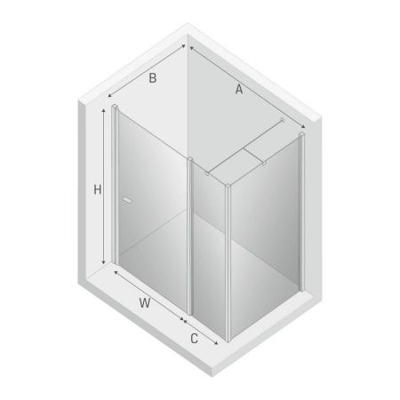 Душевое ограждение NEW TRENDY NEW SOLEO 110x70x195 K-0727 (хром)