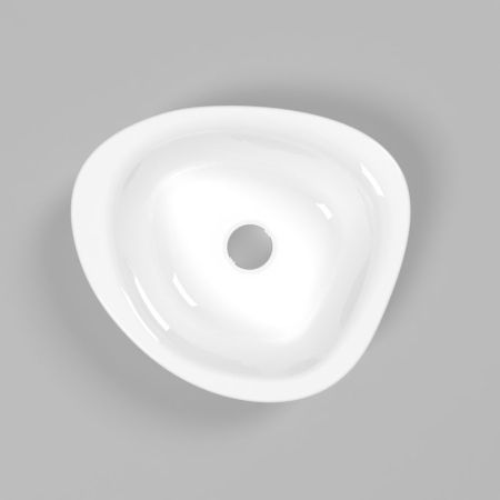 Умывальник WHITECROSS Moonstone A 40x35 (белый глянец) иск. камень, артикул 0727.040035.100