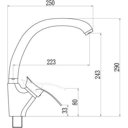 Смеситель для кухни Savol S-T4106, хром, артикул S-T4106