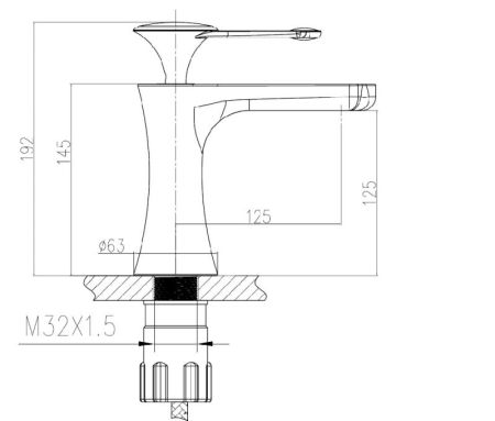 Смеситель для раковины Bronze de Luxe YASMINA 800/B02, хром, артикул 800/B02