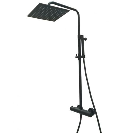 Душевая система Webert Elio EL980515560METAL Черный матовый с верхним душем металл, артикул EL980515560METAL