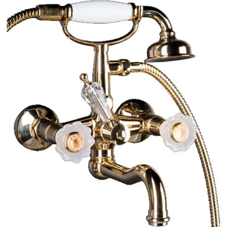 Смеситель для ванны(душевой комплект), Camelia золото, артикул 293-Camelia