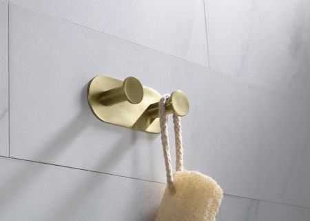 Вешалка-2 крючка Timo Saona 13014/17 золото матовое, артикул 13014/17