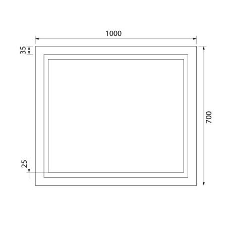 Зеркало с подсветкой, 100 см, IDDIS Zodiac (ZOD1000i98), артикул ZOD1000i98
