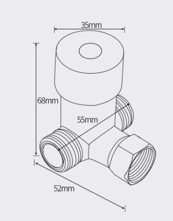 Дивертор для сенсорного смесителя Savol AAA, хром, артикул AAA