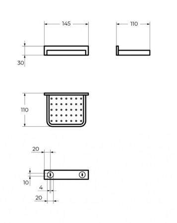 MAXIMA AM-F-8919 Мыльница, 144x109x30, артикул AM-F-8919