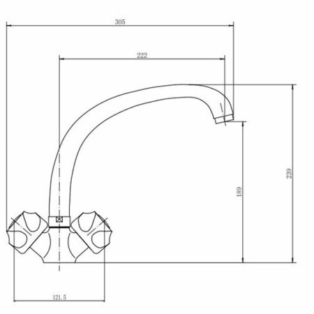 Смеситель для кухни FASHUN A4226, хром