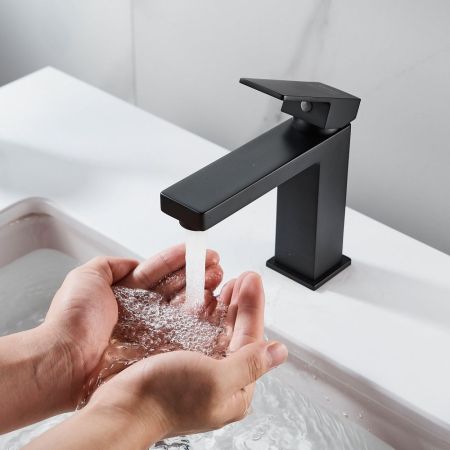 Смеситель для раковины Shevanik S9601H, черный