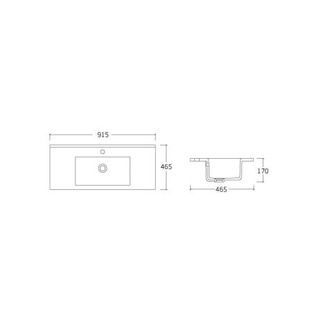 Раковина VBS-13990 керамическая, цвет белый, артикул VBS-13990