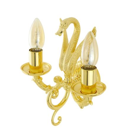 LUXOR Светильник настенный двойной (малая розетка), золото, артикул 26155