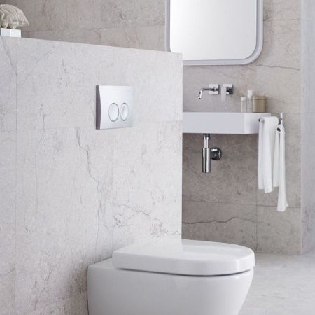 Клавиша смыва Geberit Delta 21 115.125.46.1 Матовый хром, артикул 115.125.46.1