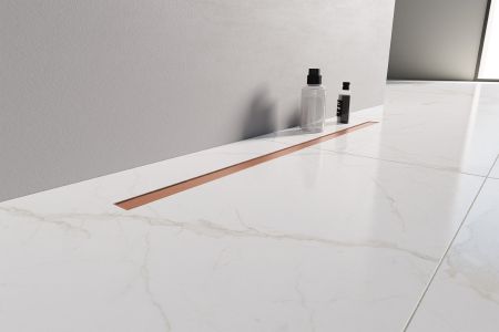 Душевой трап NEW TRENDY COPPER BRUSHED 80 см OL-0098 (брашированная медь), артикул OL-0098