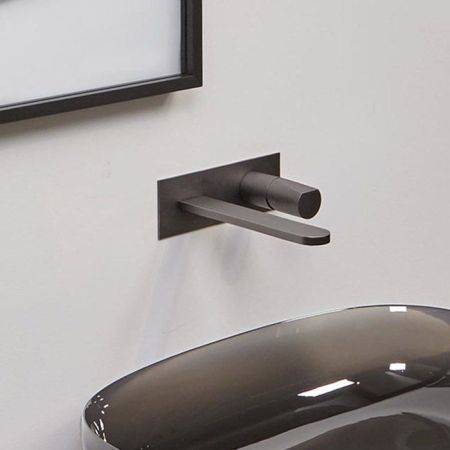 Antonio Lupi Indigo Встраиваемый смеситель для раковины, излив: 250мм (внешняя часть), цвет: графит, артикул ND201GR Grafite