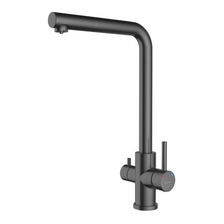 Смеситель для кухни с подключением фильтра GranFest Z-5421, графит, артикул Z-5421 графит