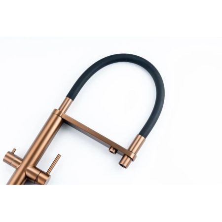 Смеситель для кухни с подключением фильтра Knotlor SS-15/RB, бронза, артикул SS-15/RB