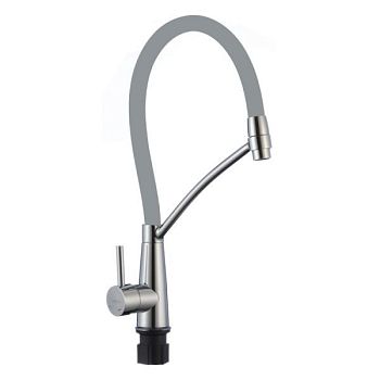 Смеситель для кухни с гибким изливом Fmark FS8255A-04, хром