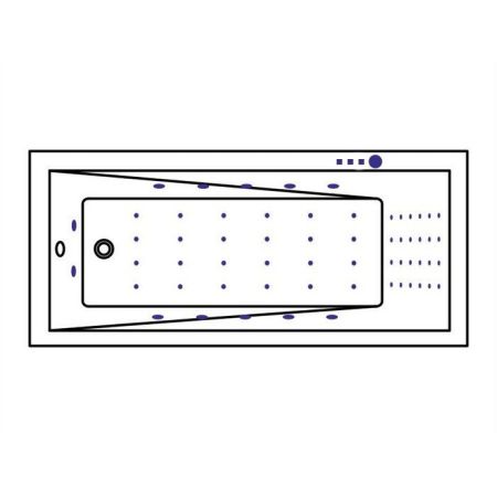 Ванна EXCELLENT Wave 160x80 "NANO" (хром), артикул WAEX.WAV160.80.NANO.CR