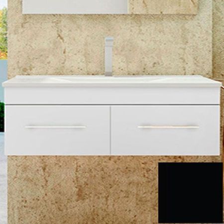 Тумба с раковиной SanVit Квадро Lux 120 kkvad120 в цвете Ral подвесная Черный глянец, артикул kkvad120