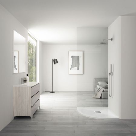 Поддон для душа из искусственного камня  VST-4SQ9090W, 900*900*25, белый матовый, артикул VST-4SQ9090W