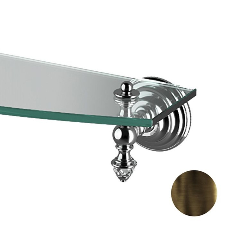 Devon  Diamond Полка стеклянная 600 мм, цвет держателей бронза, артикул WHD510BR