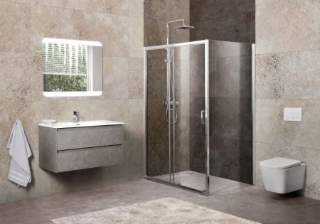 Душевой уголок BELBAGNO UNIQUE-AH-1, артикул UNIQUE-AH-1-100/115-90-M-Cr