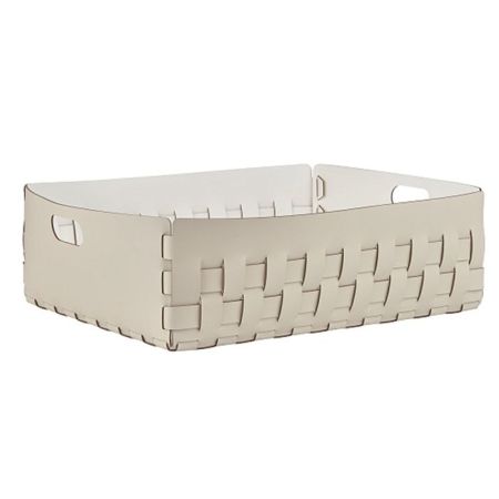 ADJ Корзинка Dubai, 60x50xH20 см., цвет: панна котта/белый, артикул 2049.16/10