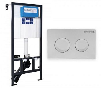 Клавиша смыва BETTOSERB хром матовый (40006468)