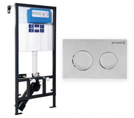 Клавиша смыва BETTOSERB хром матовый (40006468), артикул 40006468