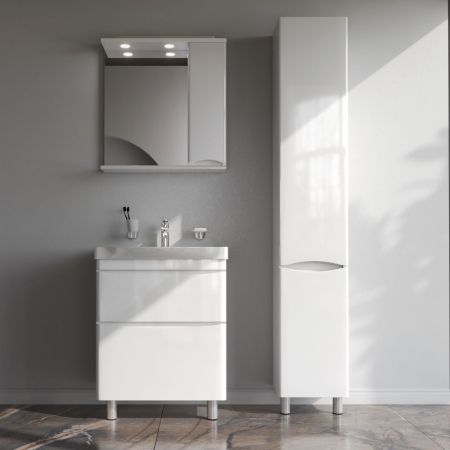 M80FSX0652WG Like, База под раковину, напольная, 65 см, 2 ящика, белый, глянцевая, шт, артикул M80FSX0652WG