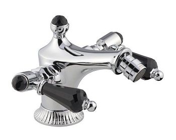 Emmevi The One Atena, смеситель для биде. Черные кристаллы Swarovski, цвет хром