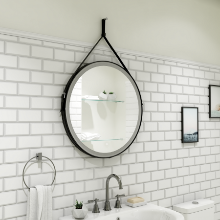 Зеркало с подсветкой ART&MAX MILAN AM-Mil-800-DS-F-nero, артикул AM-Mil-800-DS-F-Nero