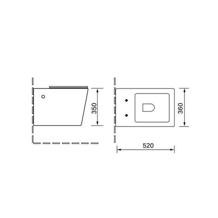 Унитаз подвесной Q-Line VT1-12G1B безободковый, цвет золото/черный, ультратонкое soft-close сиденье, артикул VT1-12G1B