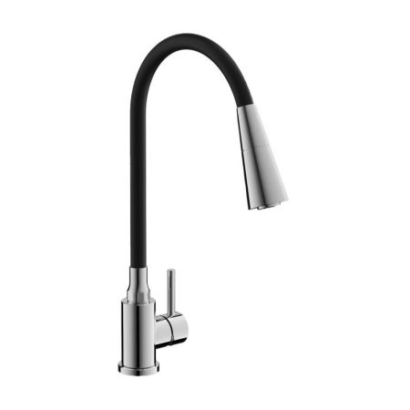 Смеситель для кухни с гибким изливом и режимом душ BELZ B74809, хром