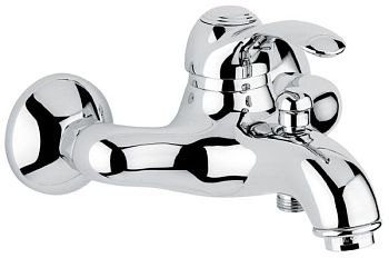 Emmevi Harmony, однорычажный смеситель для ванны (излив 22,5 см), без набора для душа, цвет хром/золото