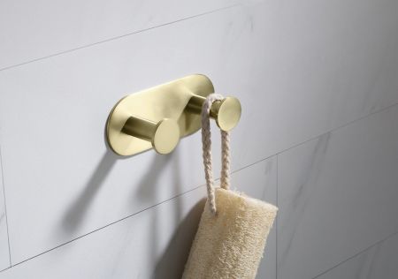 Вешалка-2 крючка Timo Saona 13014/17 золото матовое, артикул 13014/17