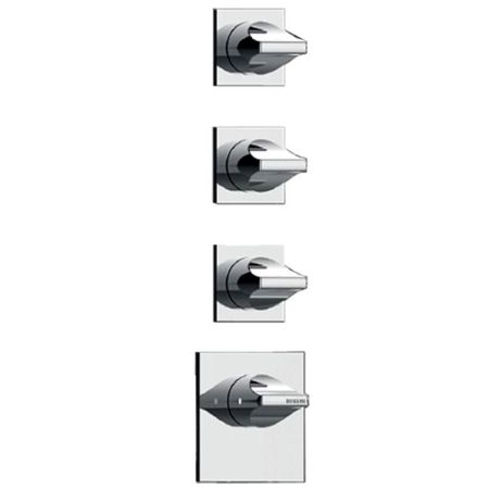 Смеситель для душа, Bossini, APICE, тип регулирования воды-термостатический картридж, монтаж-встраиваемый, внутренняя часть-необходмо заказать, цвет-хром, артикул Z035205.030