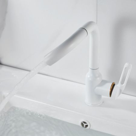 Смеситель для раковины Raffine F201C, белый