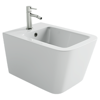 Биде подвесное Ceramicanova Миро (Miro) с крепежом для скрытого монтажа белый CN11004