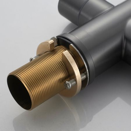 Смеситель для кухни с подключением фильтра Shevanik S248T, оружейная сталь