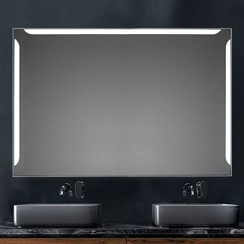 Xpertials ALICE, зеркало 120х80 см, LED свет, вкл/выкл с диммером, профиль матовый хром
